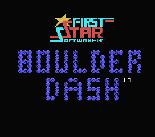 Boulder Dash title screen for MSX